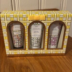 NIB Beekman 1802 3 piece travel size / gift set 2 ounce goat milk hand cream